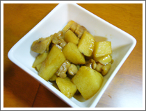 長いもと鶏肉の煮物